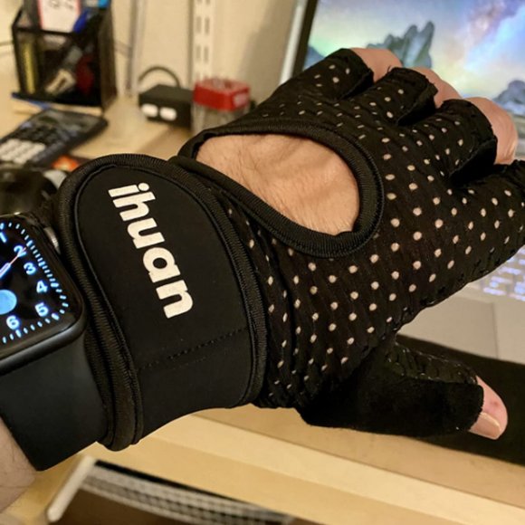 Workout Gloves for Women: Fingerless Workout Gym Gloves Wrist Support - Picture 8 of 8